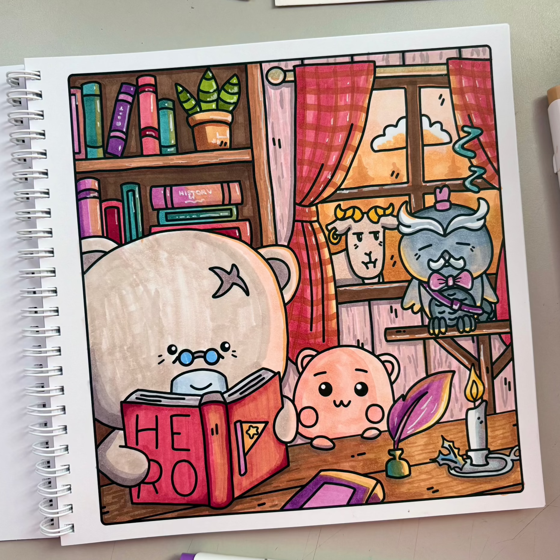 Grandpa Bear: Retirement Life Colouring Book - Pine & Bean